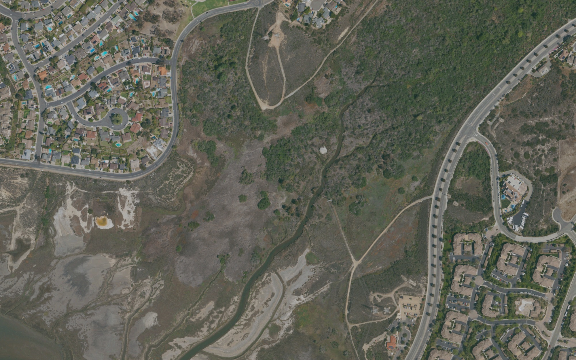 Actual aerial photograph of the Carlsbad area; historical 2022 imagery selection.