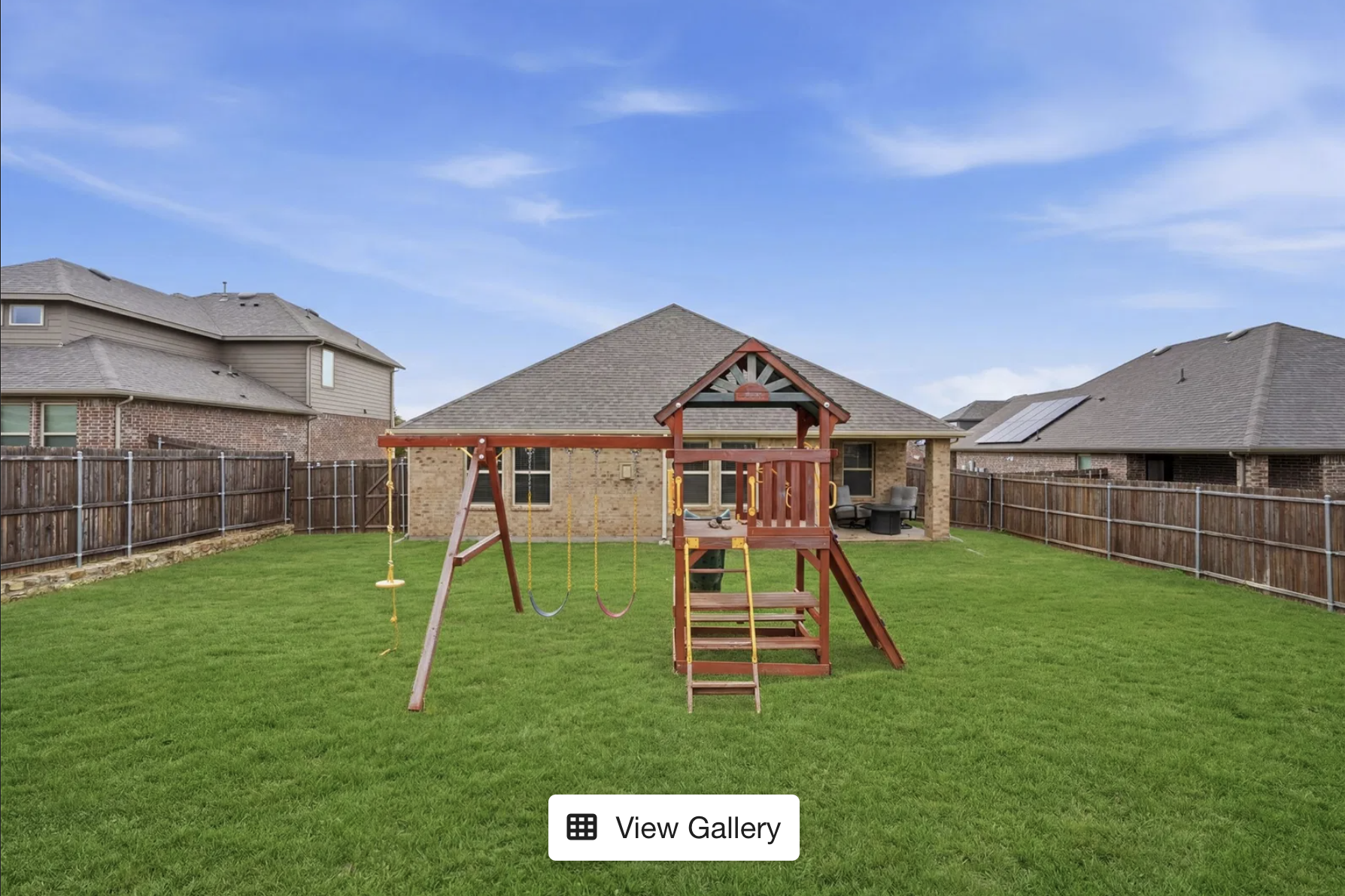 210 Gatecrest Dr - Backyard with Playset and Covered Patio