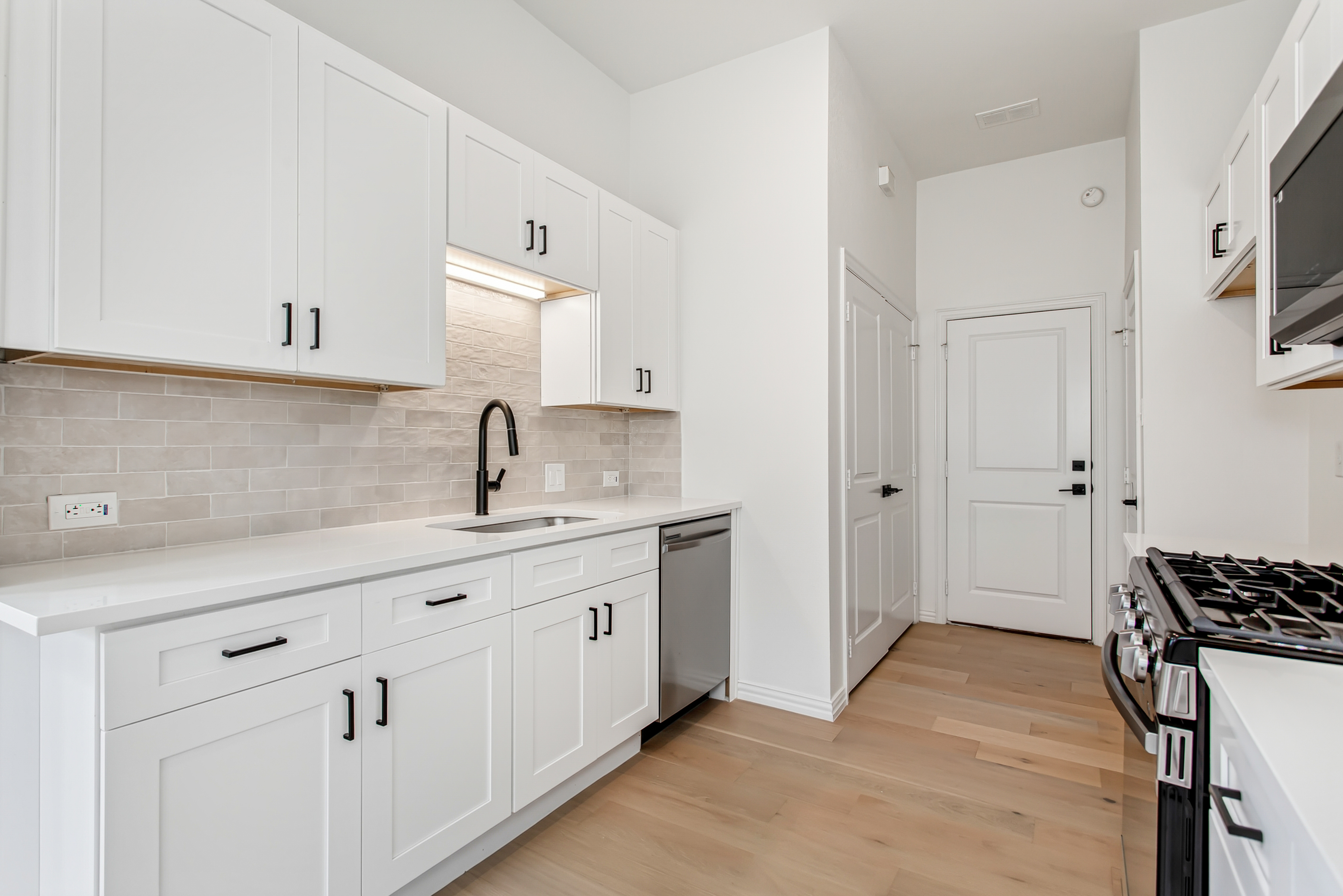 Kitchen with new Samsung appliances