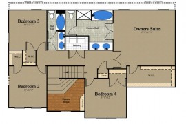 The Madison's Upper Level Standard Floorplan