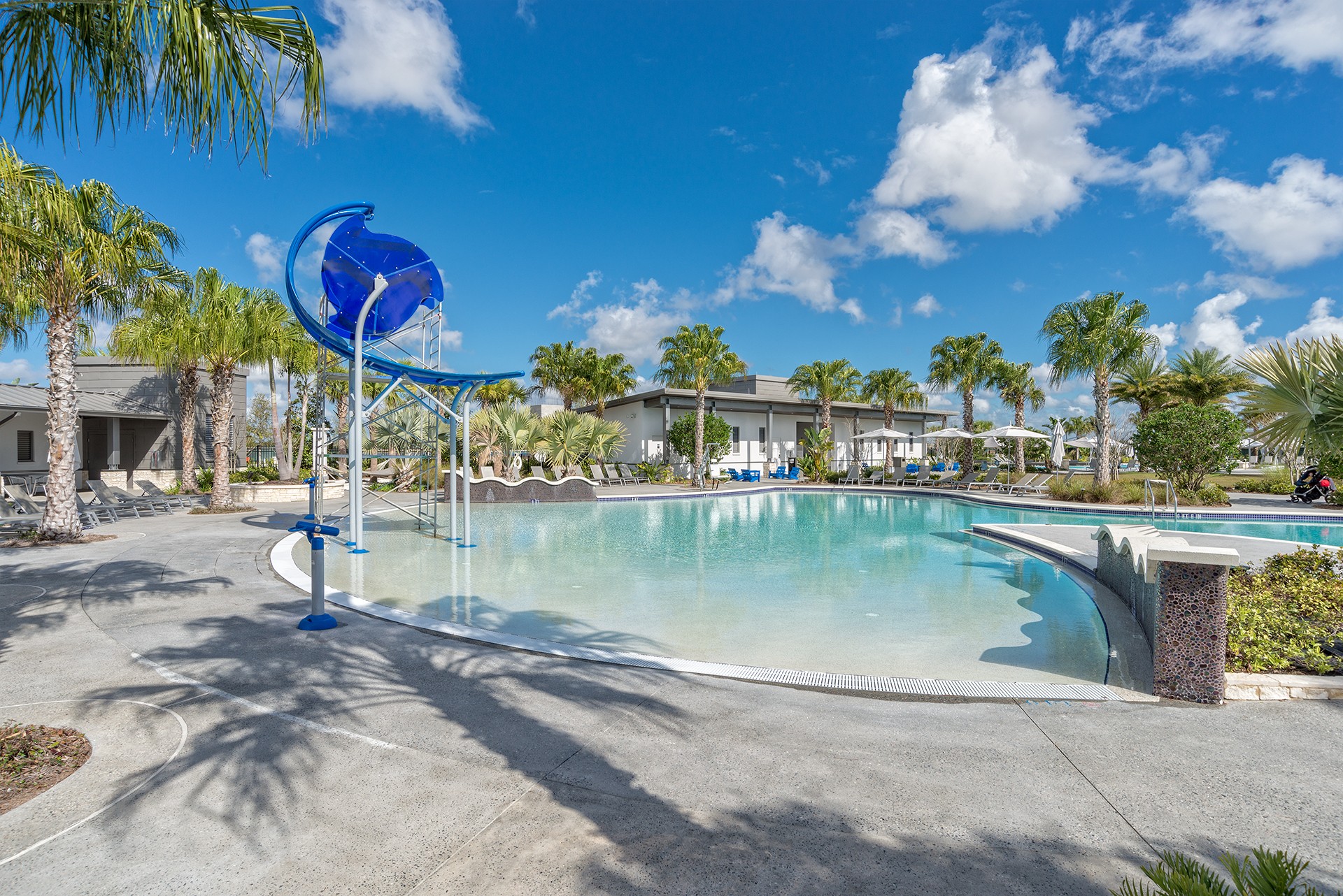 Resort-style community pool and clubhouse in an amenity-rich Lake Nona neighborhood
