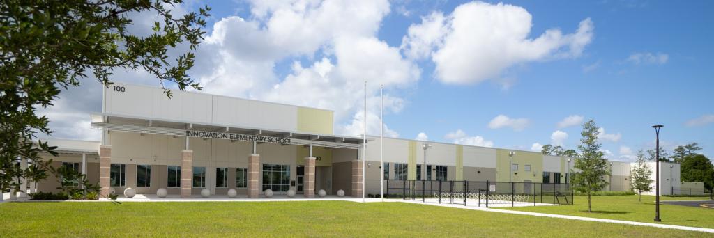 Innovation Elementary School building on Introduction Way near Storey Park in Lake Nona