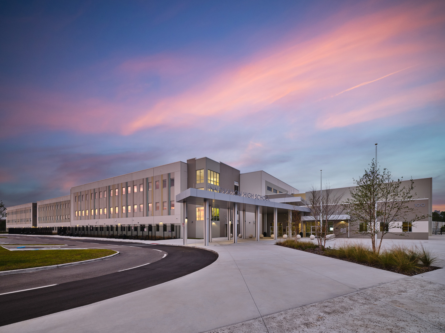 Innovation High School building on Dowden Road in the Meridian Parks area of Lake Nona