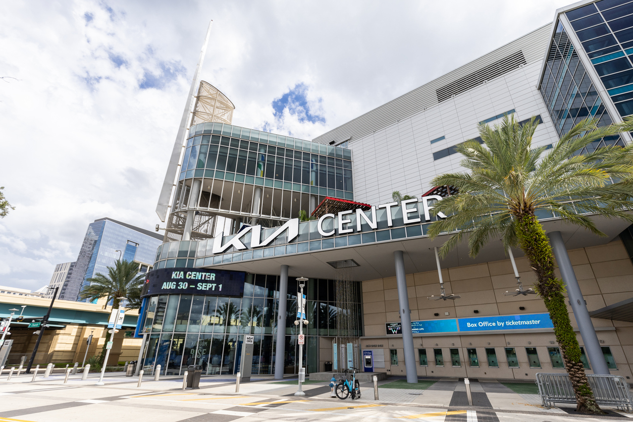 Kia Center arena in downtown Orlando