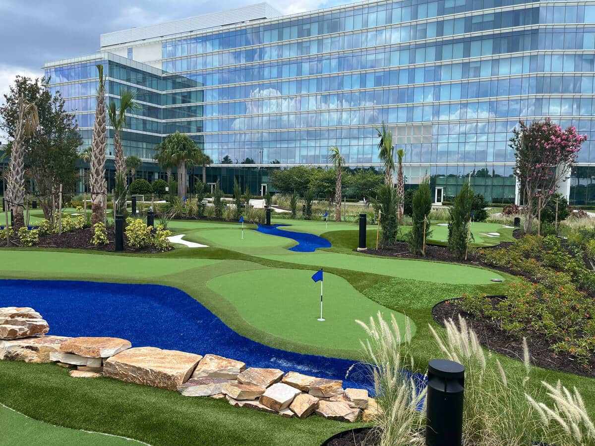 Mini golf putting course at KPMG Lakehouse Lakeside Park in Lake Nona