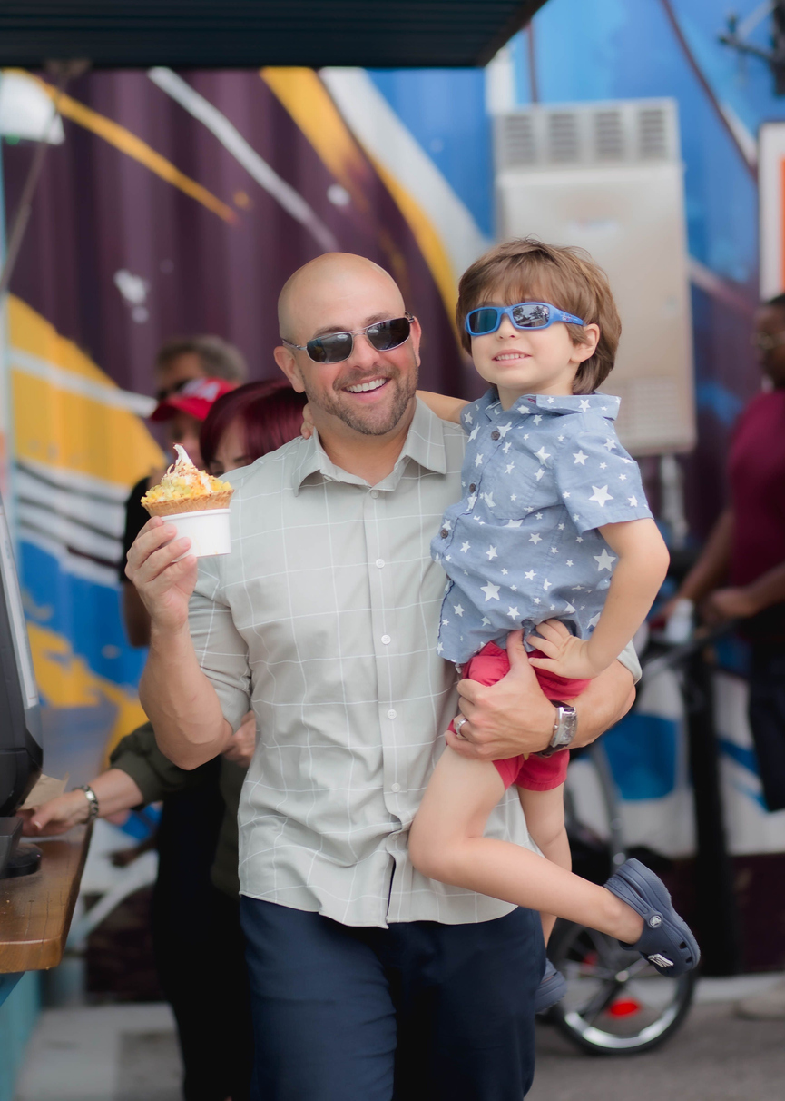 Family outing at a community event in Lake Nona