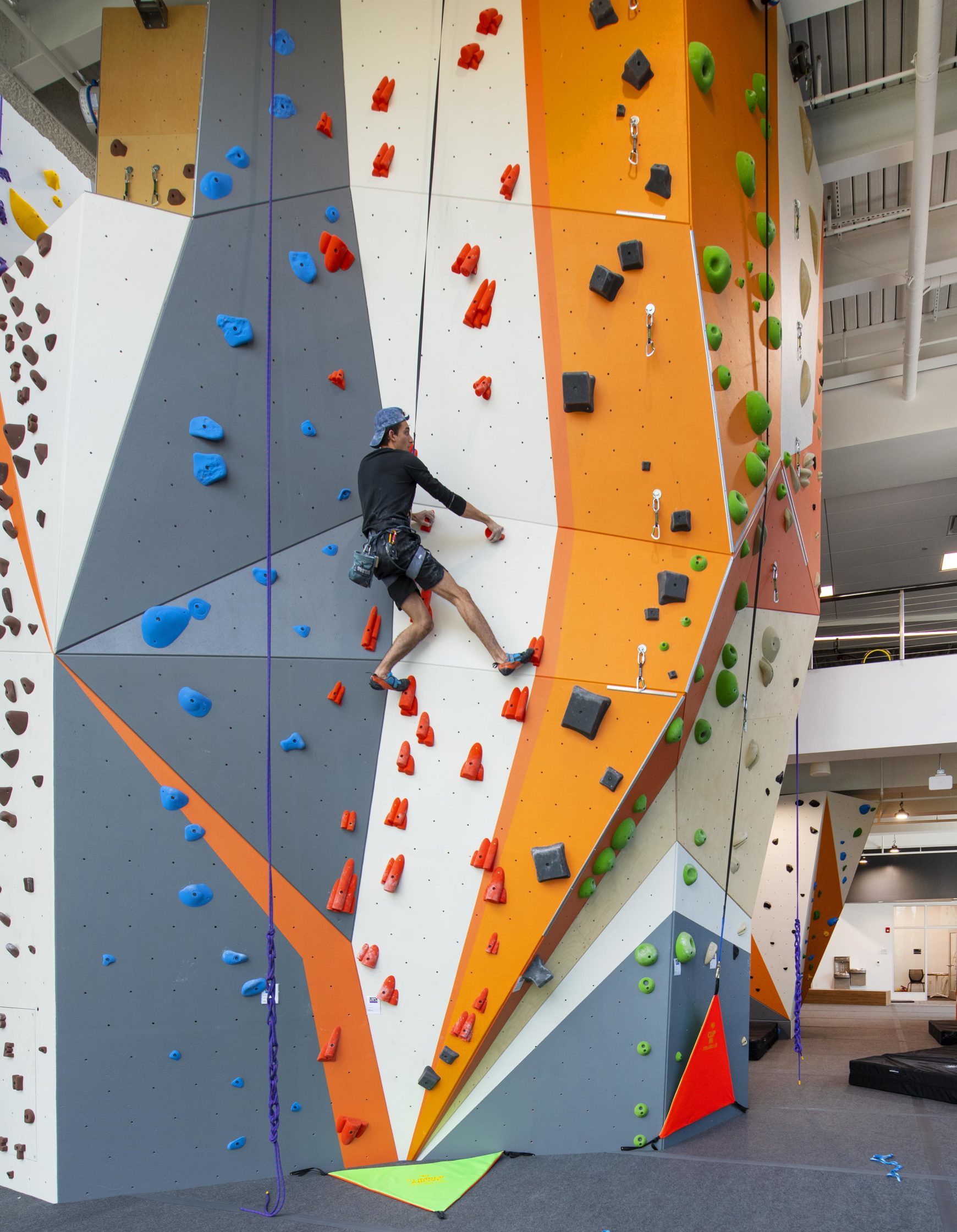 The ROX climbing wall inside the Lake Nona Performance Club