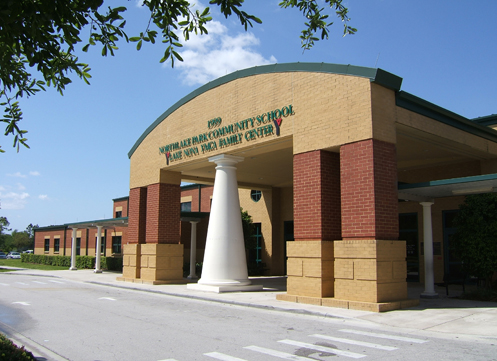 NorthLake Park Community School and Lake Nona YMCA building on NorthLake Parkway in Lake Nona