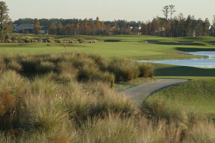 A fairway at North Shore Golf Club near Lake Hart in the Lake Nona area