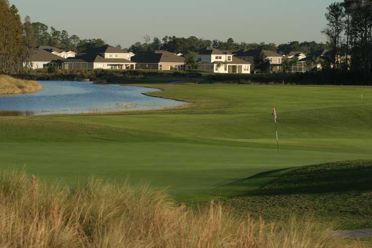 A green at North Shore Golf Club in the Lake Nona area of Orlando