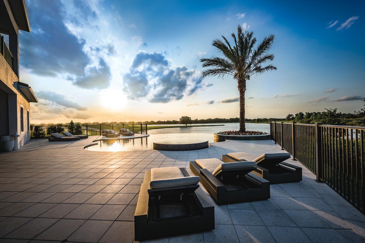 Lakefront home with a private dock on one of the Lake Nona area lakes