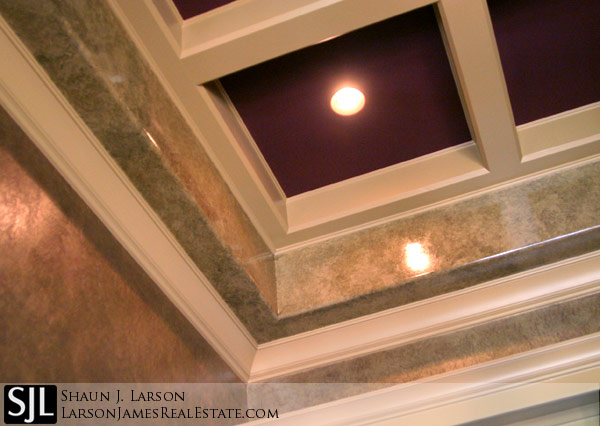 fauxed coffered ceiling
