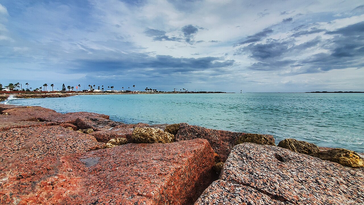 View across the Brazos Santiago Pass from the bay side of South Padre Island