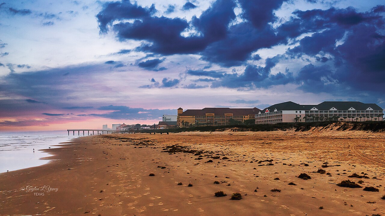 Gulf beach on South Padre Island, Texas