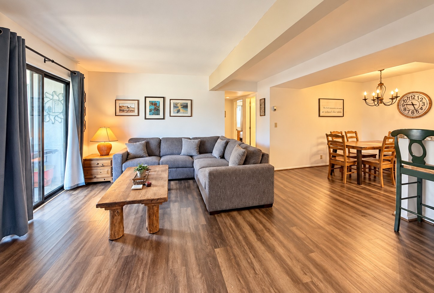 Furnished living room at 1663 Highway 95 Unit C11 near the Colorado River and Laughlin Nevada