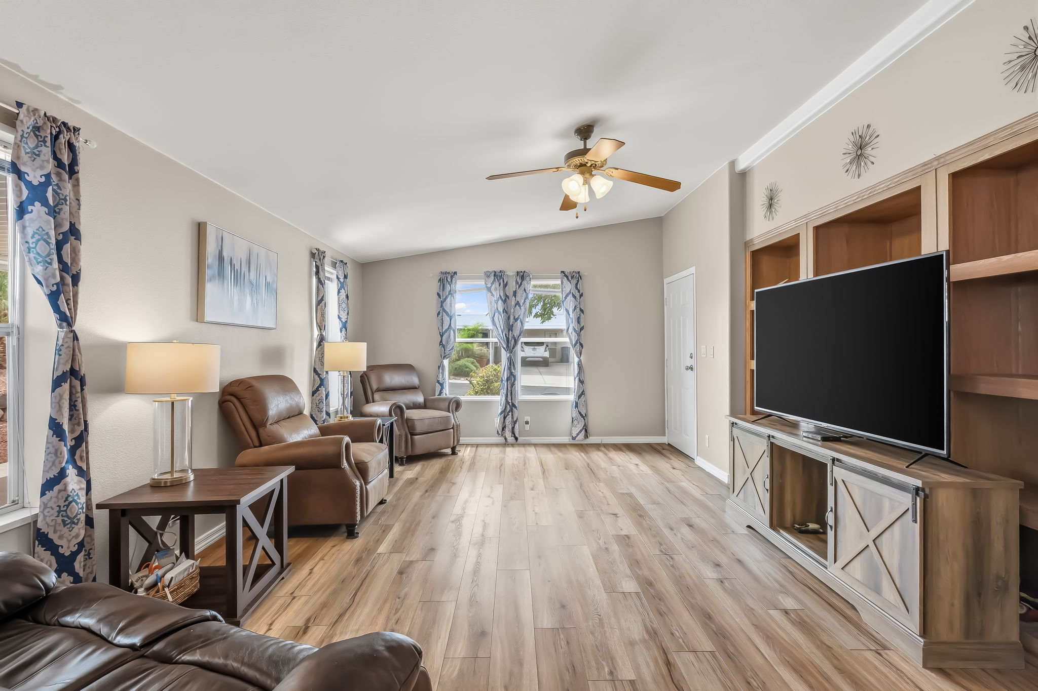 Living room of the manufactured home at 2350 Adobe Road #101