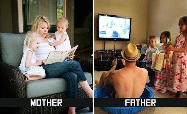 Moms vs dads - Happy Fathers Day