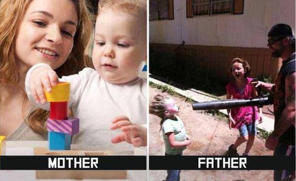 Moms vs dads - Happy Fathers Day