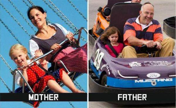 Moms vs dads - Happy Fathers Day