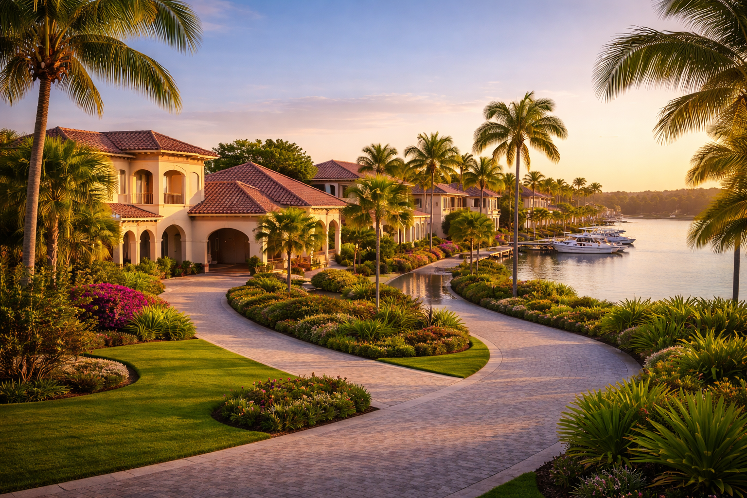 Bonita Springs neighborhood streets and homes