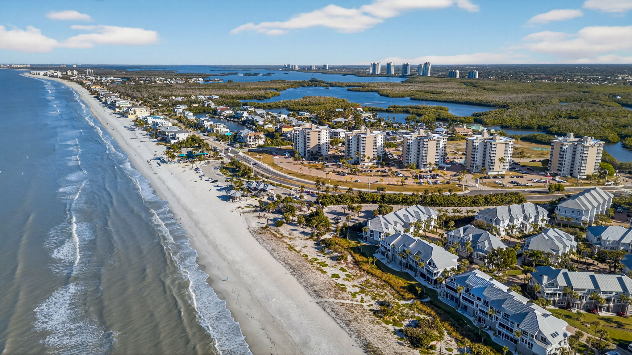 Bonita Beach Aerial Photo of the Waterfront Lifestyle in Bonita Springs Florida