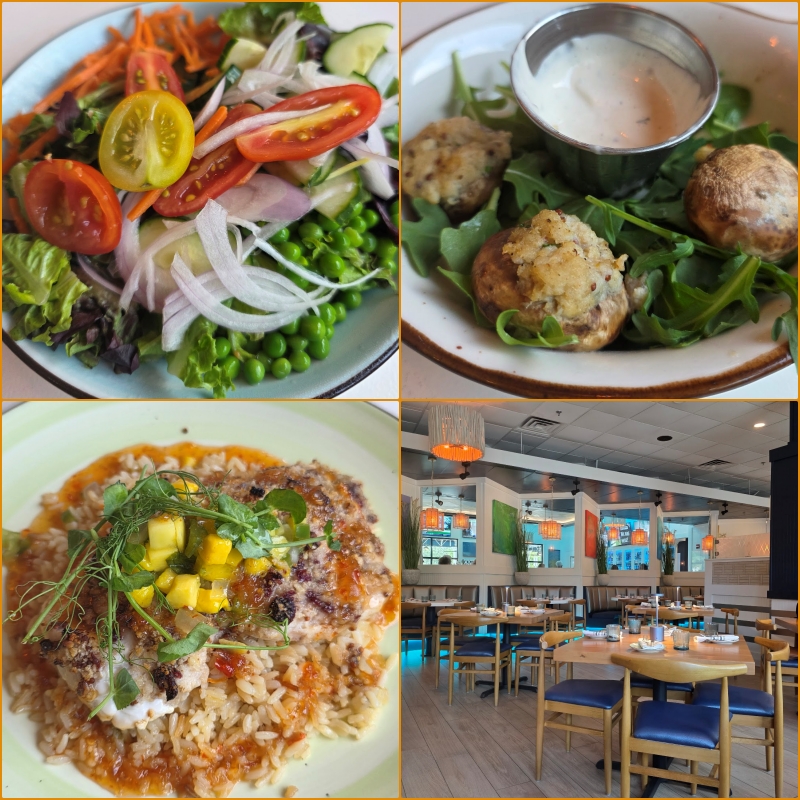 Fresh Catch Inland dining room and plated meals