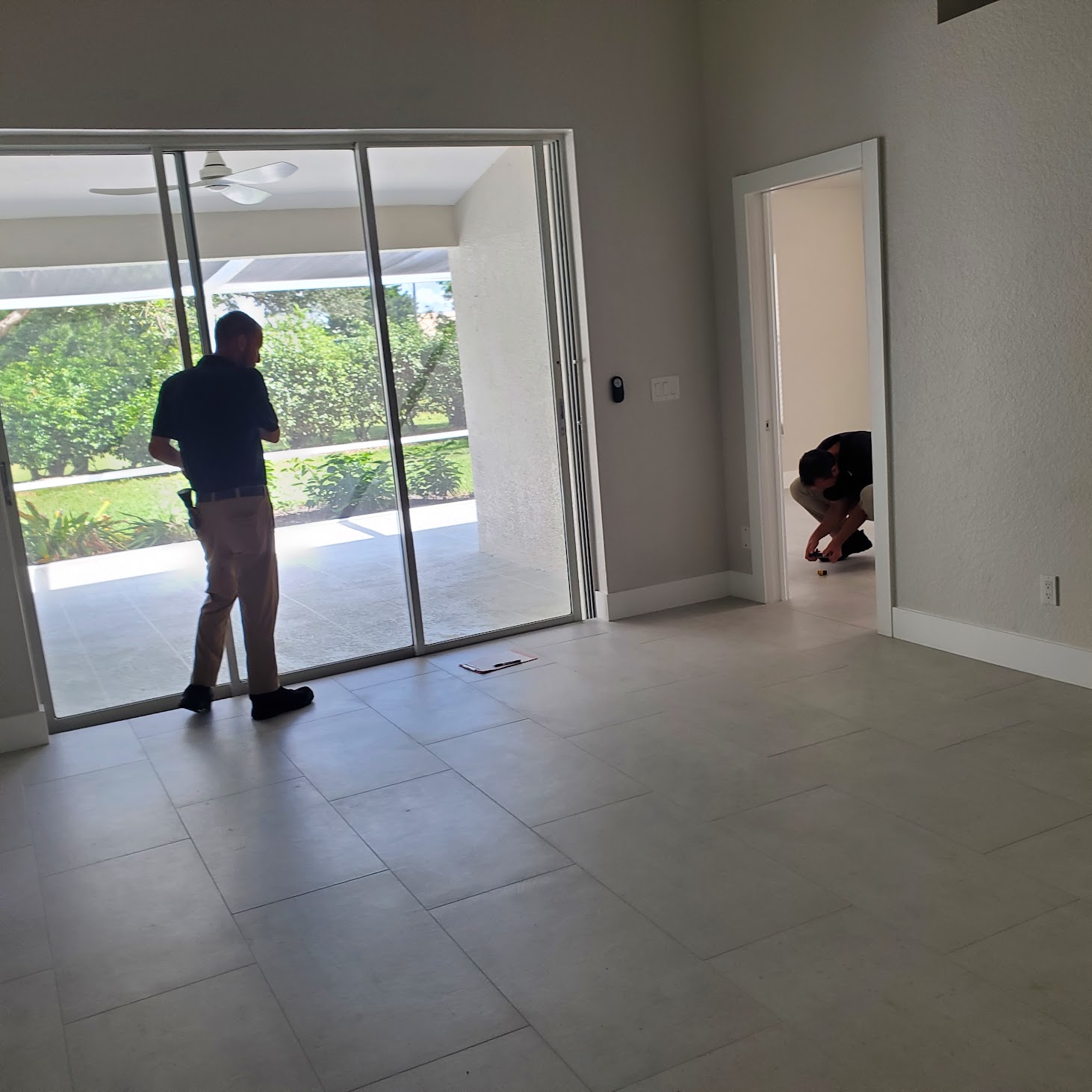 Home inspector examining a house being purchased as is in Bonita Springs Florida