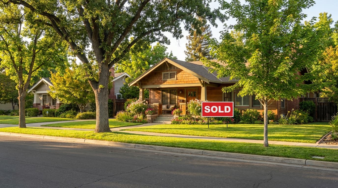 Roseville home with sold sign in an uncertain market