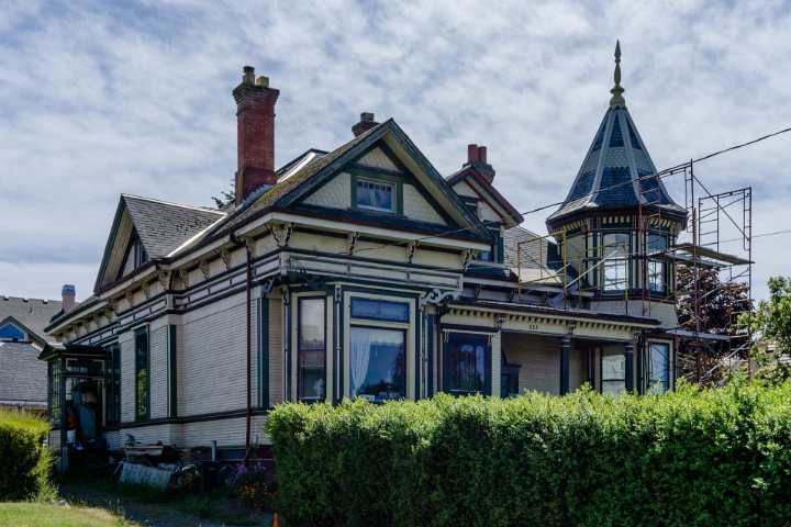 A restored Victorian house on Robert Street in Vic West