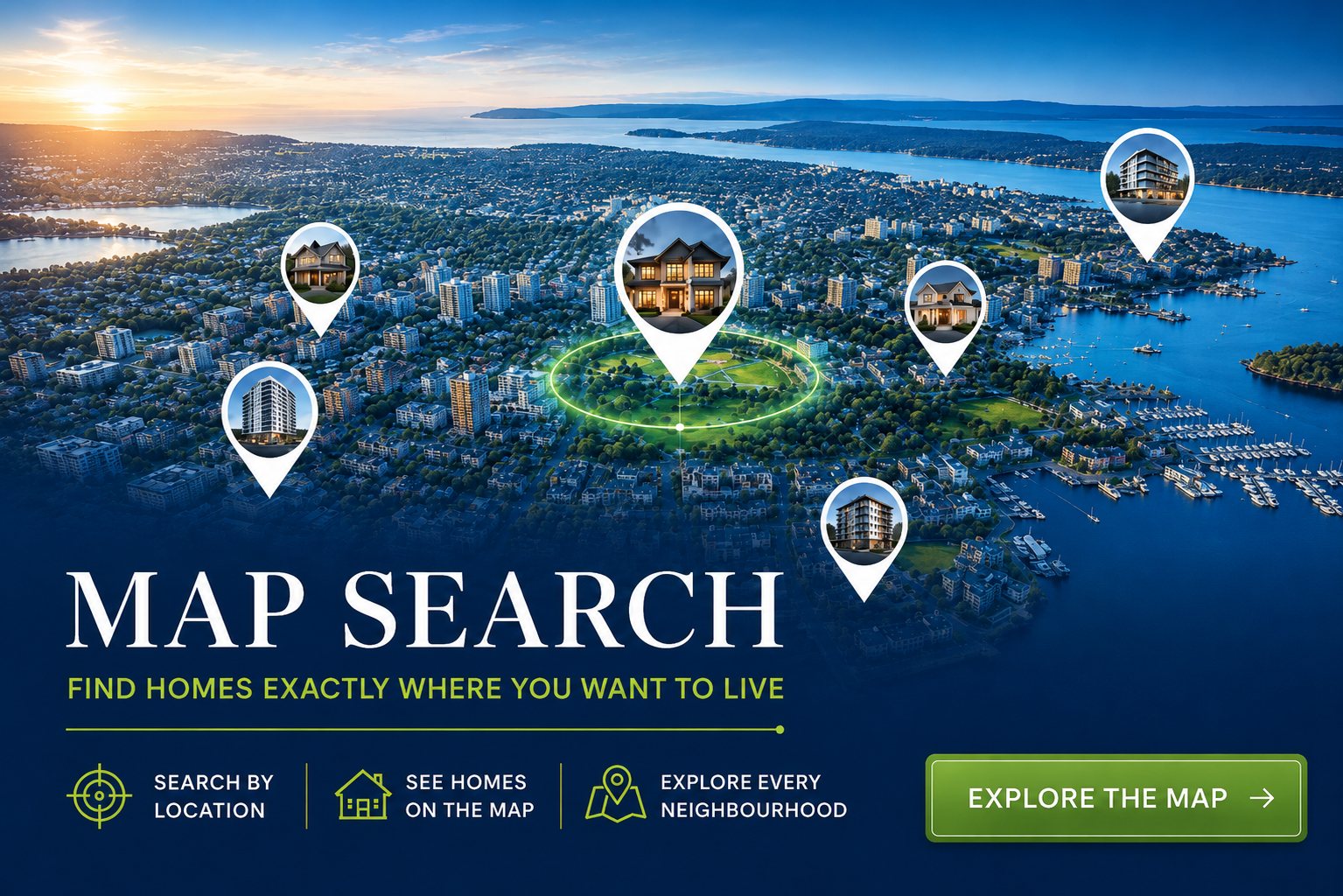 Map Search &mdash; find homes by location throughout Greater Victoria