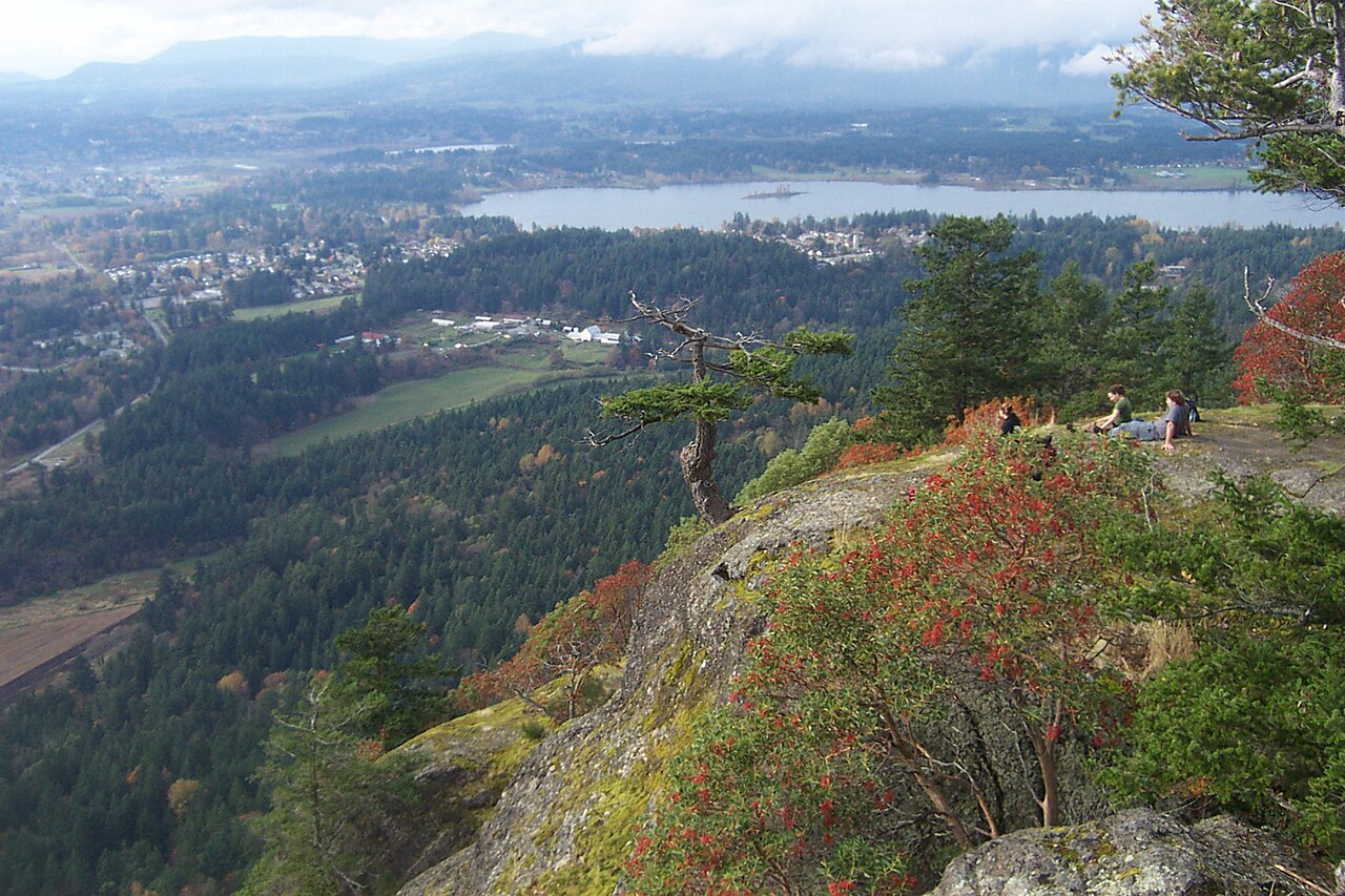 View over the Duncan area from the bluffs of Mount Tzouhalem