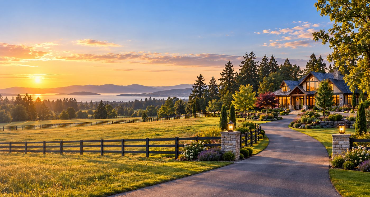 Greater Victoria five to ten acre property market analysis