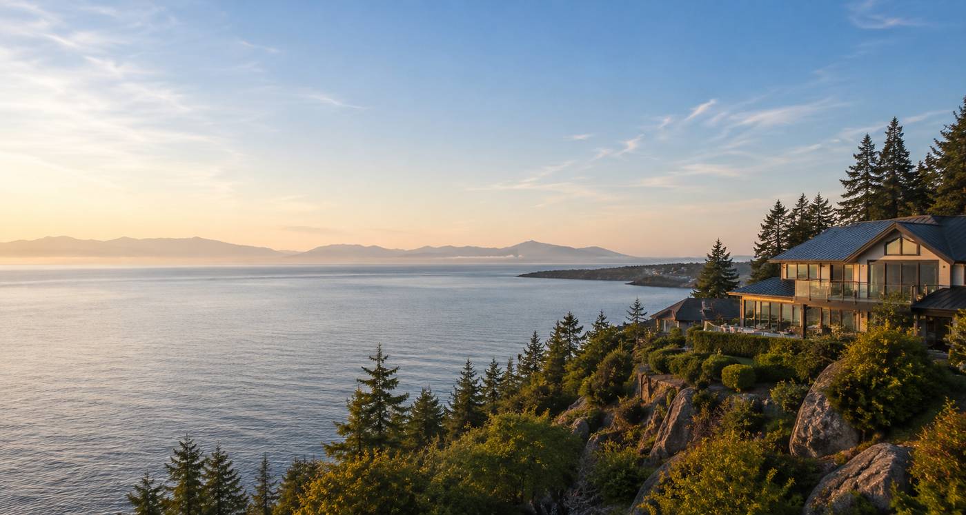 Ocean view home on Vancouver Island