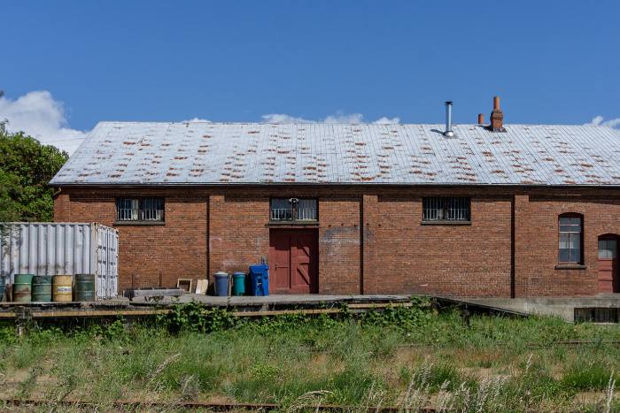 Esquimalt and Nanaimo Railway Roundhouse building in Vic West Victoria BC