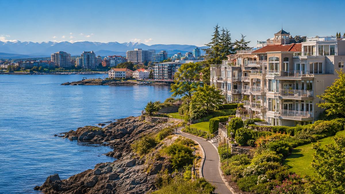 City of Victoria BC waterfront properties for sale with Inner Harbour residences, shoreline condominiums and ocean views