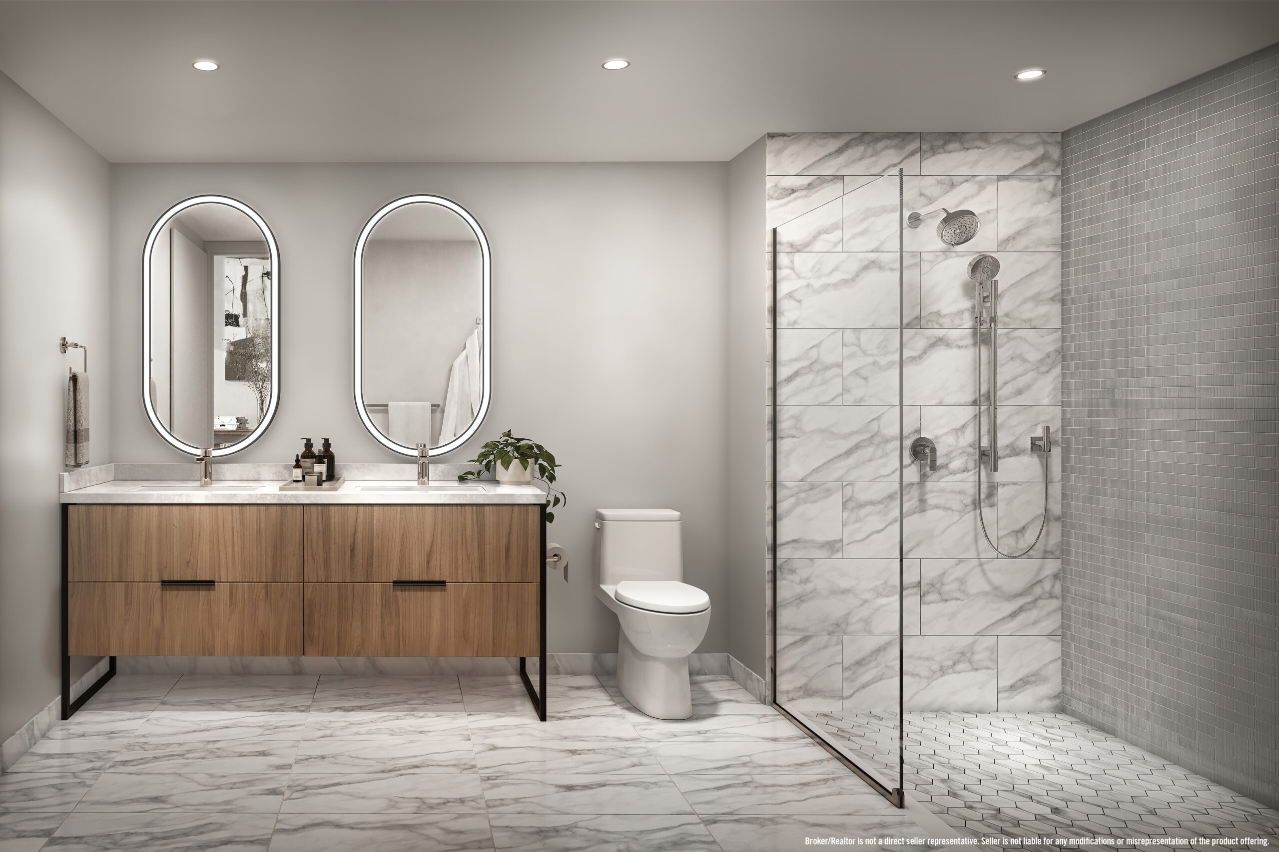 sample bathroom at Andia condos the brand new condos by Bosa