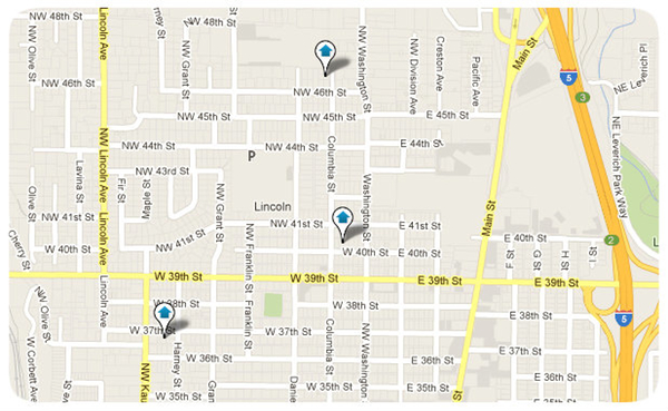Licoln Vancouver Area Homes Search Map Results