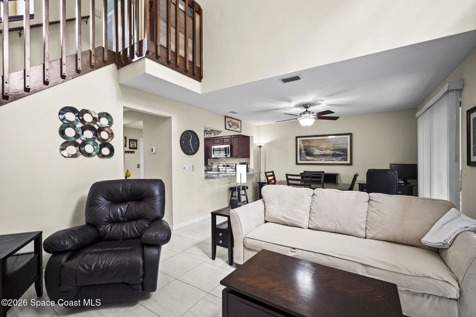 Open living room at 2645 Elliot Way #5, Melbourne FL