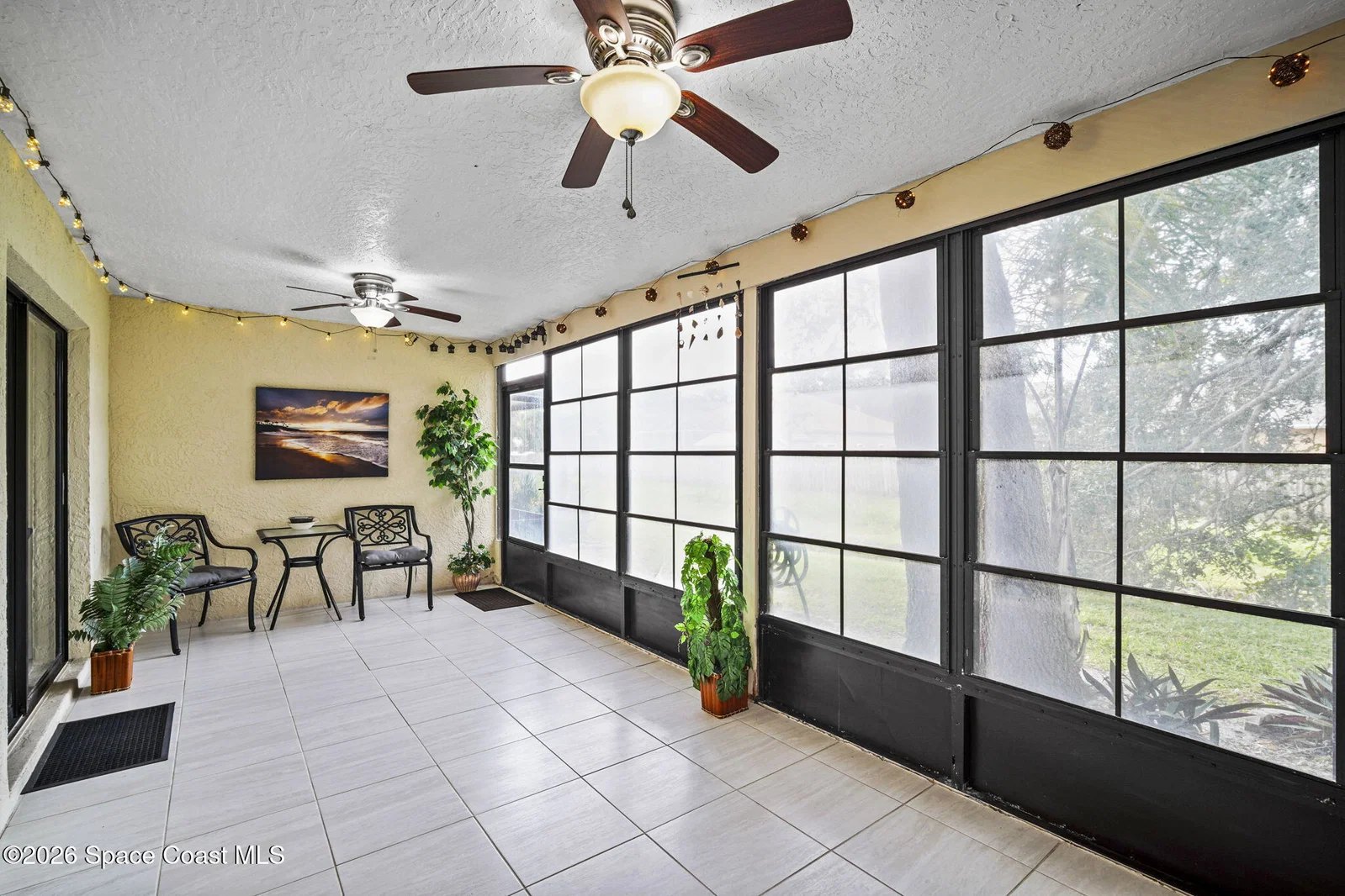 22-foot screened porch at 2645 Elliot Way #5, Melbourne FL