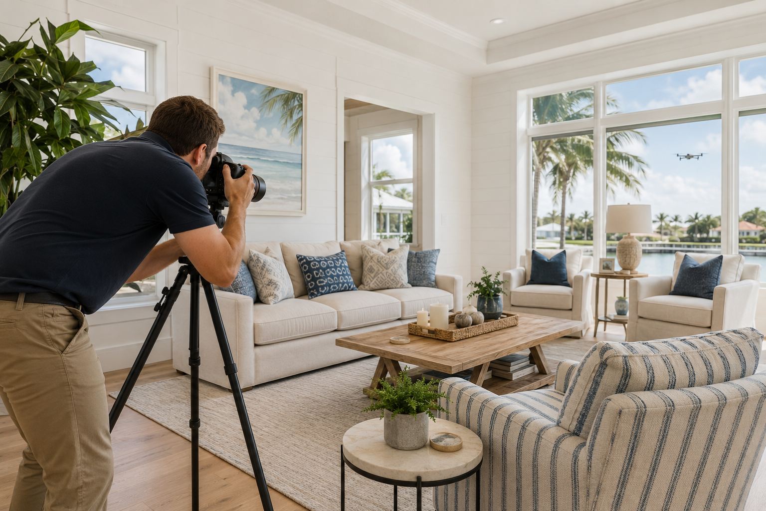 Professional Brevard real estate photography in action