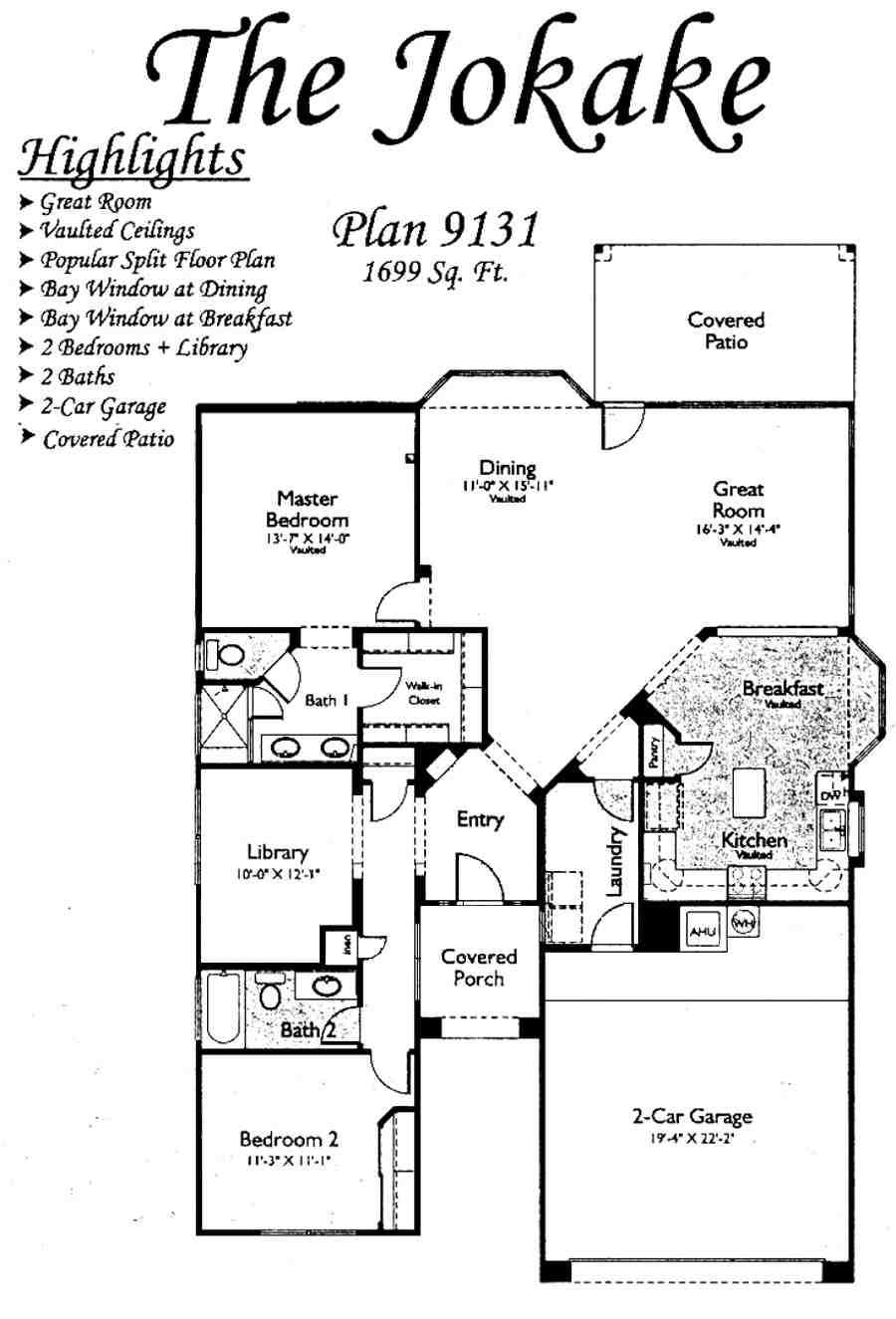 Jokake floor plan, Arizona Traditions 55+ community in Surprise AZ