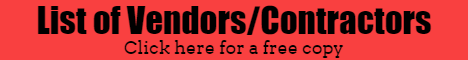 List of Vendors & Contractors