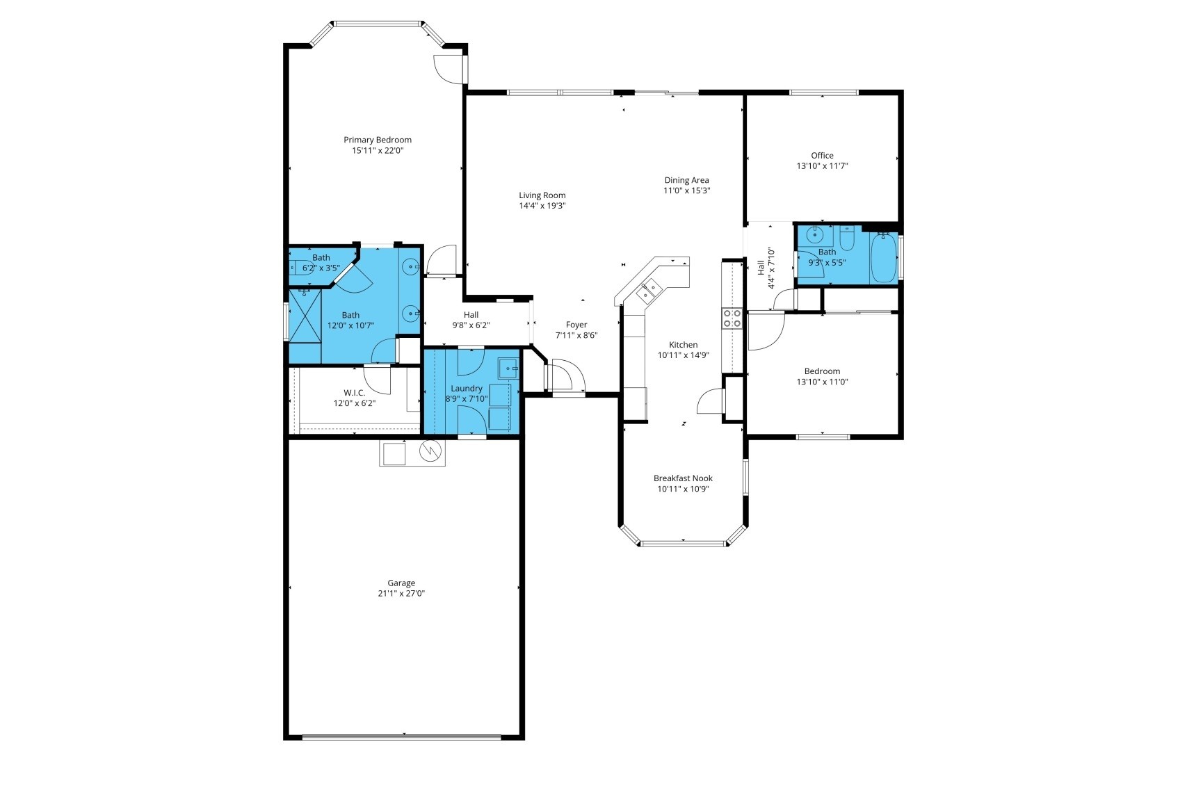 18941 N Celosia Ln Surprise AZ floor plan, extended Borgata 2 bedroom plus den 2 bath single story 1894 sqft