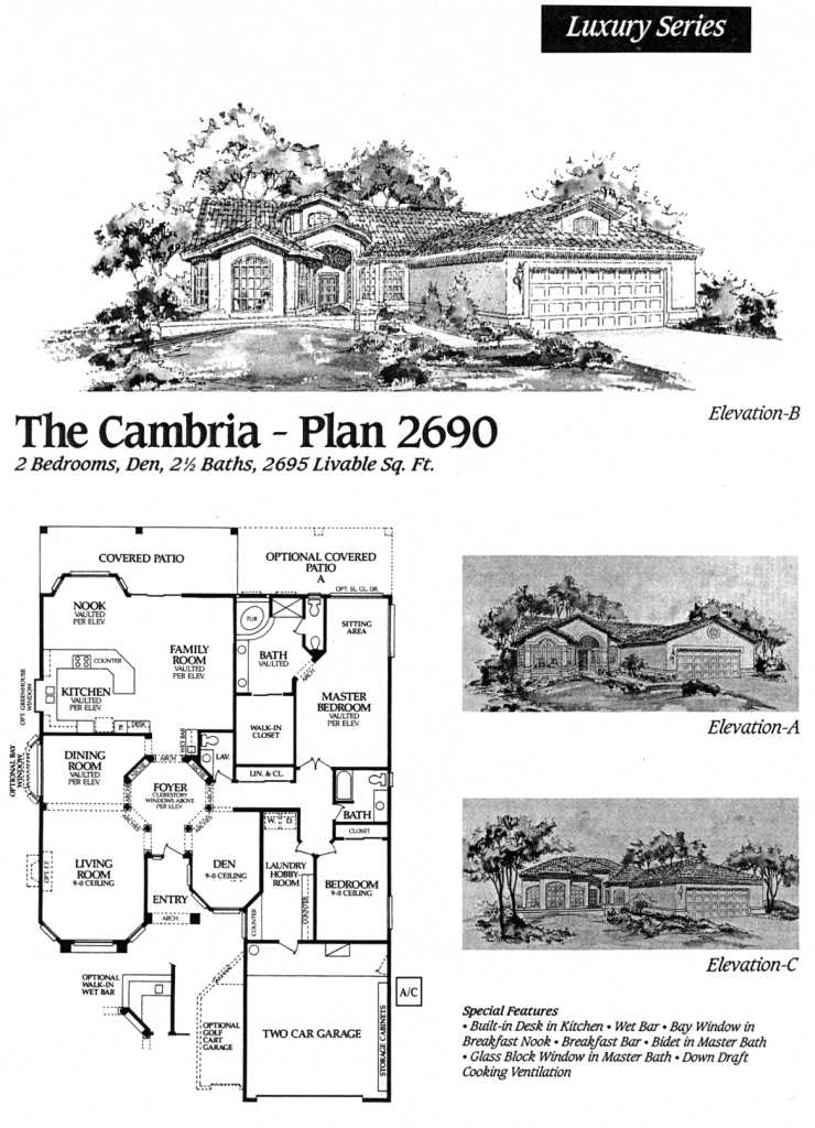 Cambria 2690 floor plan, PebbleCreek 55+ community in Goodyear AZ