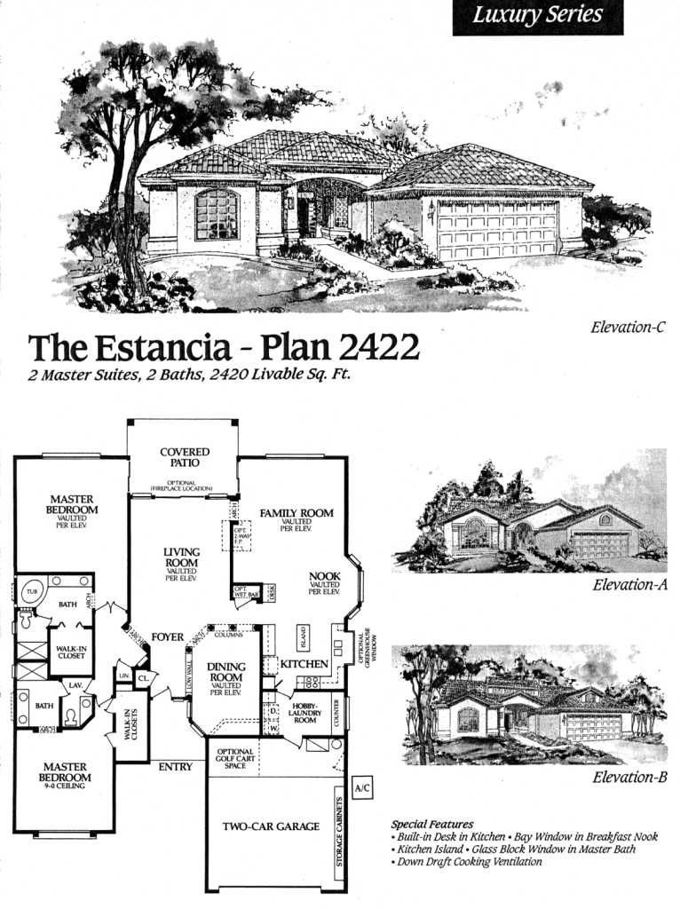 Estancia 2422 floor plan, PebbleCreek 55+ community in Goodyear AZ