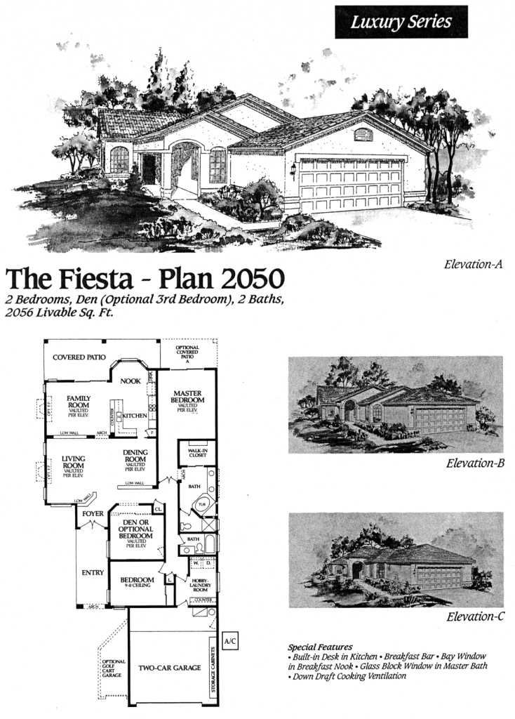 Fiesta 2050 floor plan, PebbleCreek 55+ community in Goodyear AZ
