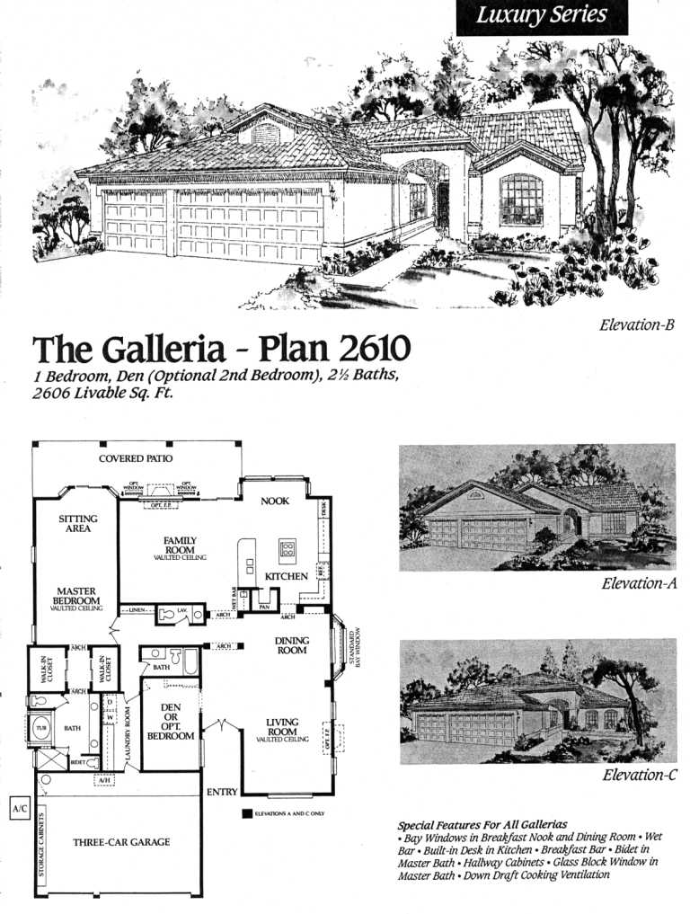 Galleria 2610 floor plan, PebbleCreek 55+ community in Goodyear AZ