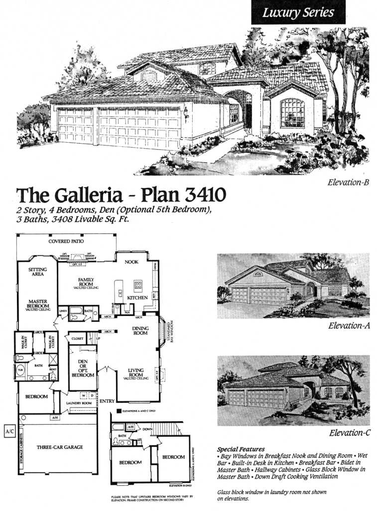 Galleria 3410 floor plan, PebbleCreek 55+ community in Goodyear AZ