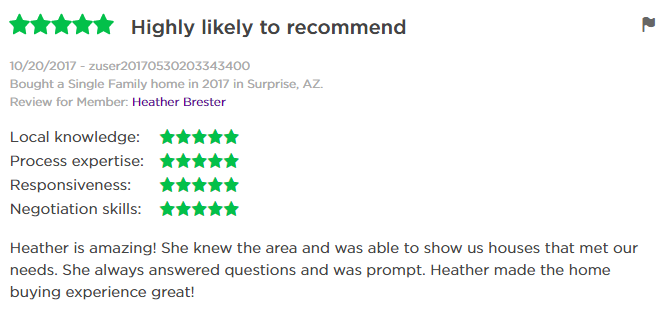 Review of Heather Brester Loving Phoenix Team at Realty One Group