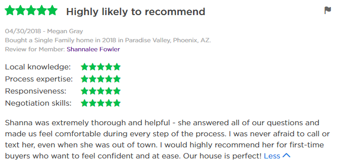 Shannalee Fowler Zillow Review